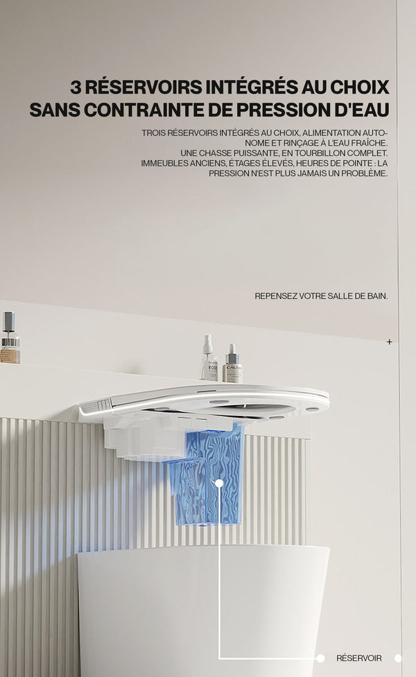Noble FLOW — Toilette japonaise suspendue design — détail 3