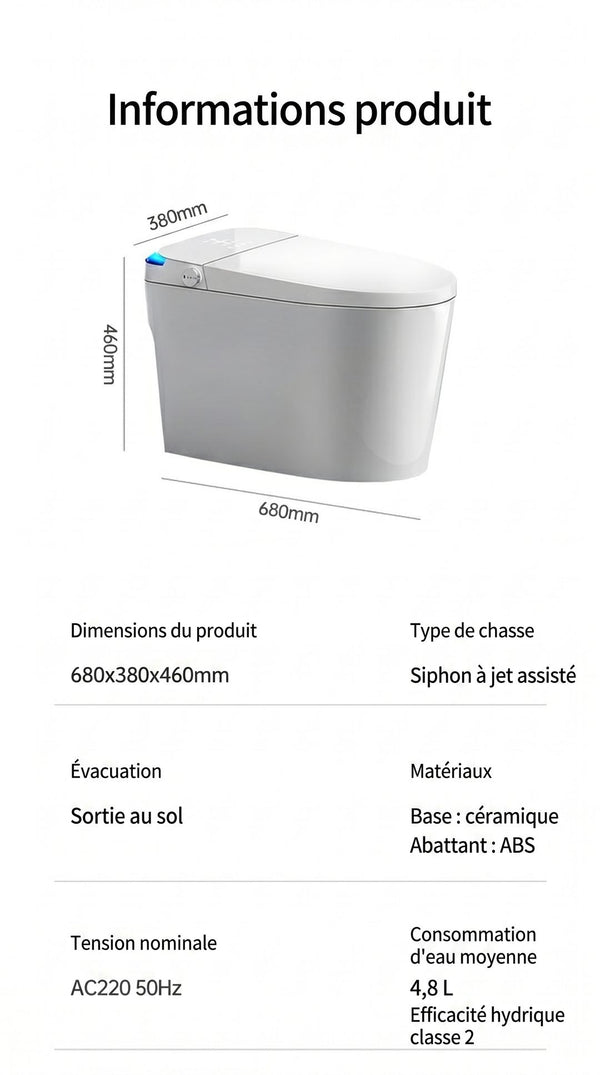 Noble IRIS — Toilette japonaise au sol, 8 coloris — détail 19